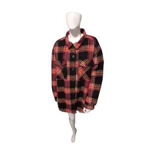 Members Mark Womens XXL Insulated Flannel Plaid Lumber Jack Cozycore Work Shaket